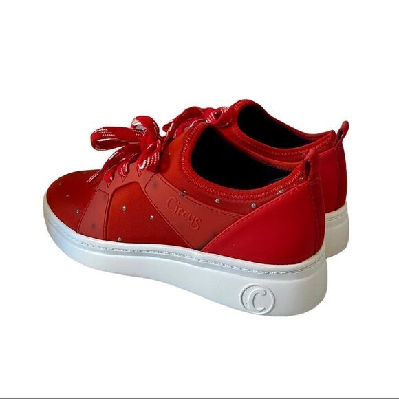 Circus by Sam Edelman. Red Canvas Low Top Lace Ups w/ Stud Details. So Fun!! - Picture 2 of 8